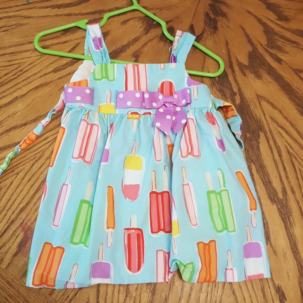 popsicle Dress smock dress baby girl ribbon